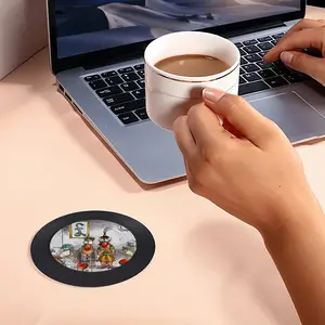 Office Injury Vinyl Records Coaster