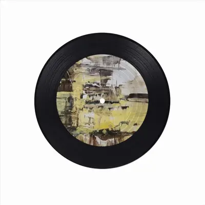 Beach And Rocks Vinyl Records Coaster