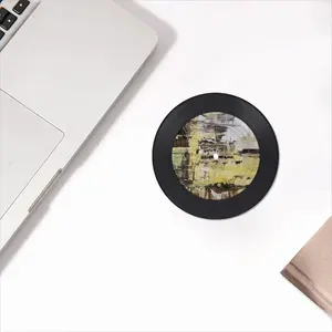 Beach And Rocks Vinyl Records Coaster