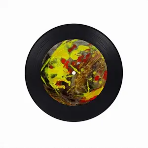 Forest Sunrise Vinyl Records Coaster