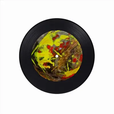 Forest Sunrise Vinyl Records Coaster