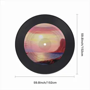 Red Sea Sunset Vinyl Records Coaster