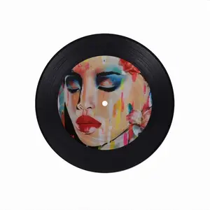 Catching Feelings Vinyl Records Coaster