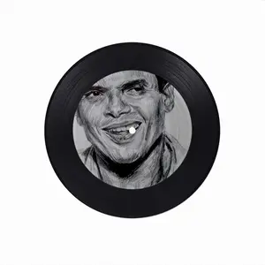 Harry Belafonte Vinyl Records Coaster