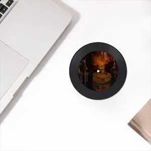 A Candle Burned Vinyl Records Coaster