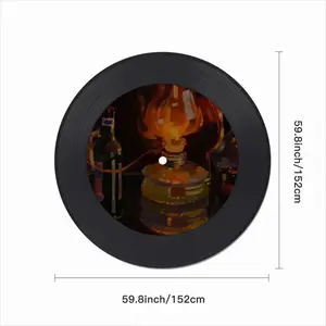 A Candle Burned Vinyl Records Coaster