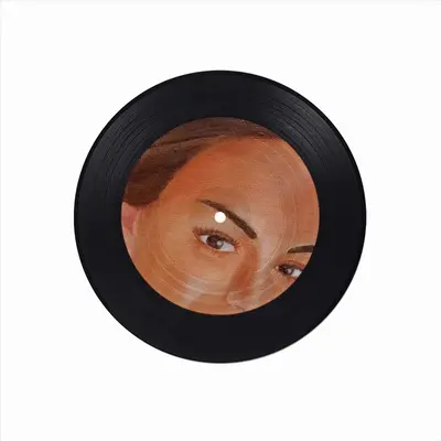 Lady Katrin Vinyl Records Coaster