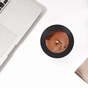 Lady Katrin Vinyl Records Coaster