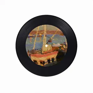 Evening At The Port Vinyl Records Coaster