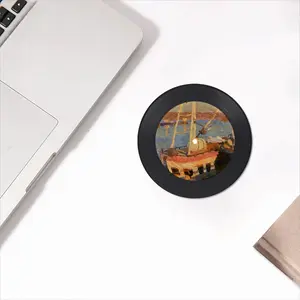 Evening At The Port Vinyl Records Coaster