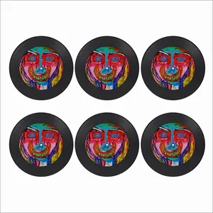 Love Me Please #6 Vinyl Records Coaster