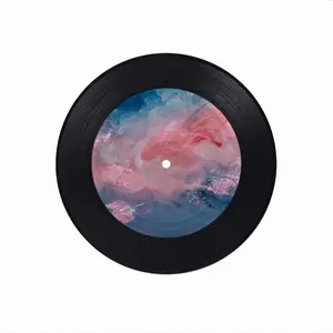 Cotton Candy Sky Vinyl Records Coaster