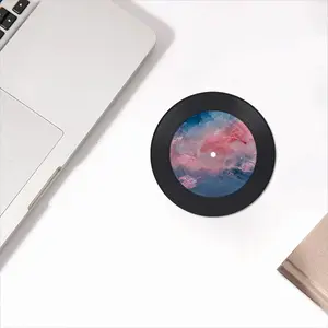 Cotton Candy Sky Vinyl Records Coaster