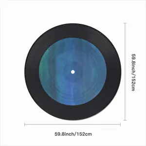 Emerald And Blue I Vinyl Records Coaster