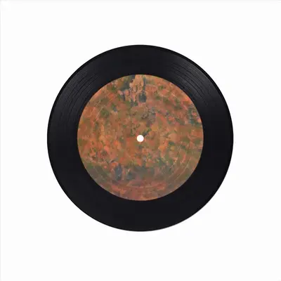 Orange Burst Vinyl Records Coaster