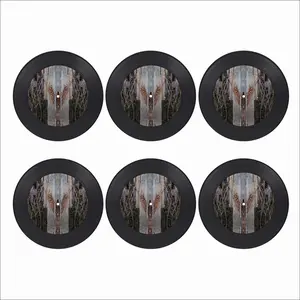 Church 3 Vinyl Records Coaster