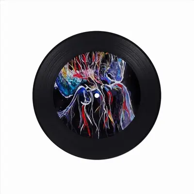 Volcanic Eruption Vinyl Records Coaster