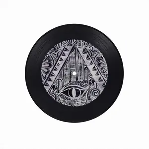 The All Seeing Eye Vinyl Records Coaster