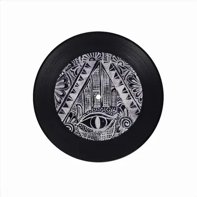 The All Seeing Eye Vinyl Records Coaster