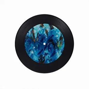 Women In Blue Vinyl Records Coaster