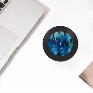 Women In Blue Vinyl Records Coaster