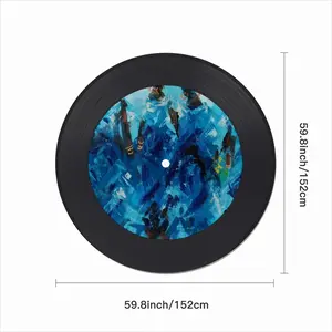 Women In Blue Vinyl Records Coaster