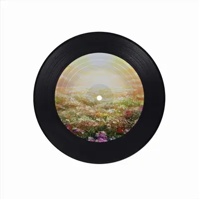 Sea Of Flowers Vinyl Records Coaster