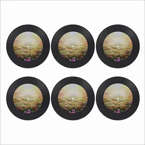 Sea Of Flowers Vinyl Records Coaster