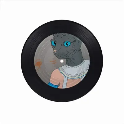 Bastet Vinyl Records Coaster