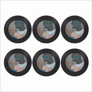 Bastet Vinyl Records Coaster