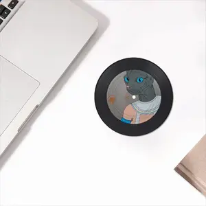 Bastet Vinyl Records Coaster