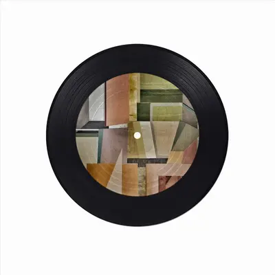 Geometric Shapes Vinyl Records Coaster