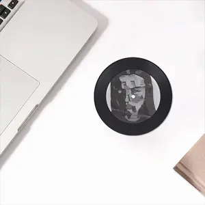 Woman Vinyl Records Coaster