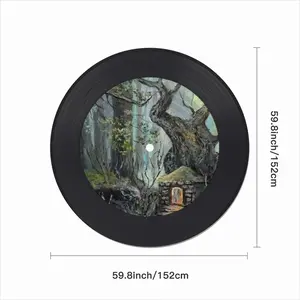 Elf House In A Fantasy Forest Vinyl Records Coaster