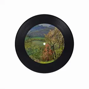 Mountains Landscape Vinyl Records Coaster