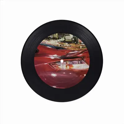 Moscow Nights Vinyl Records Coaster