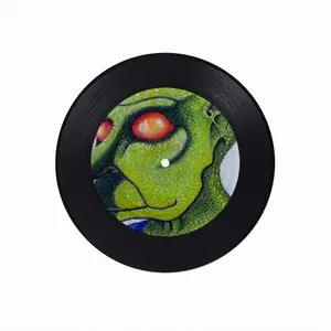 Red Eyed Yahwen Vinyl Records Coaster