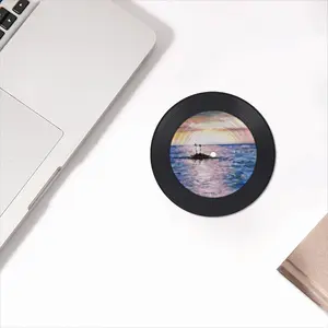 Jamaica Sunset Vinyl Records Coaster