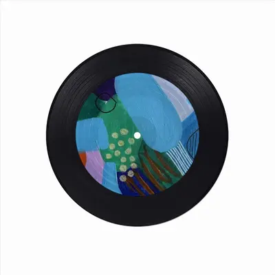 Flashy Emotions Vinyl Records Coaster