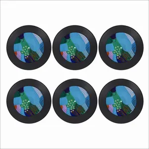 Flashy Emotions Vinyl Records Coaster