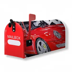 Porsche Turbo Red Mail Box Cover