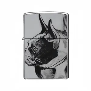 Boston Terrier With A Leash Lighter Case