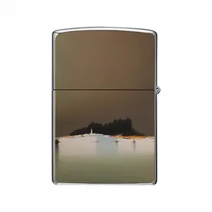 Lagoon With 2 Boats And Trees In Taupe And Green Light Lighter Case