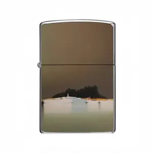 Lagoon With 2 Boats And Trees In Taupe And Green Light Lighter Case