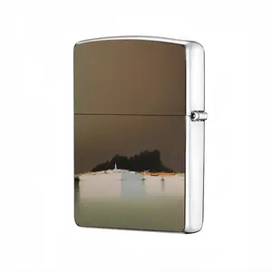 Lagoon With 2 Boats And Trees In Taupe And Green Light Lighter Case