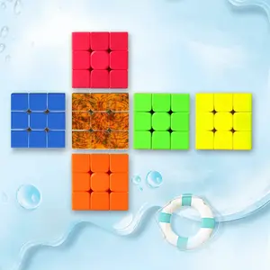 Orange Swirls Magic Cube