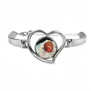 Apples On A Table Heart Shaped Bracelet