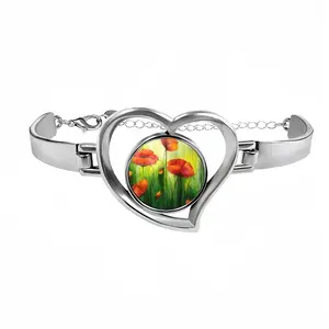 The Sunshine Poppies Heart Shaped Bracelet