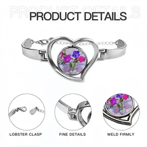 Petunias Heart Shaped Bracelet