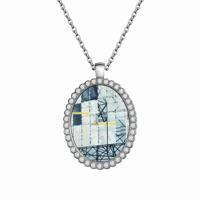 Once In A Lifetime Oval Pendant Necklace